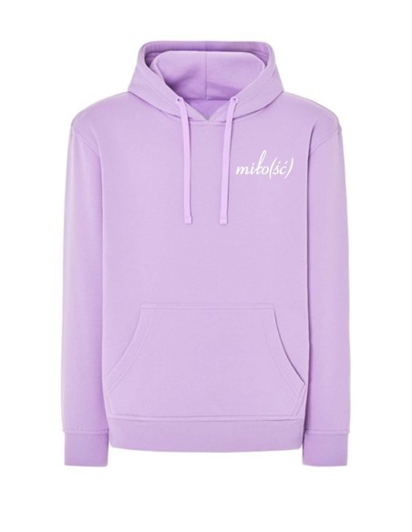 NEW! Original hoodie fioletowa z białym haftem Miło(ść)