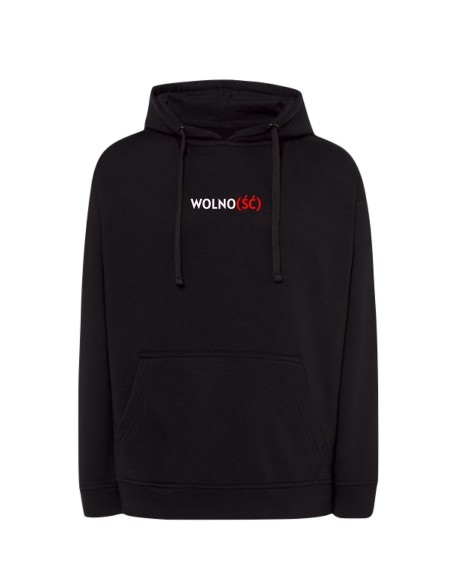 Nowość! Original hoodie czarna z haftem Wolno(ść)