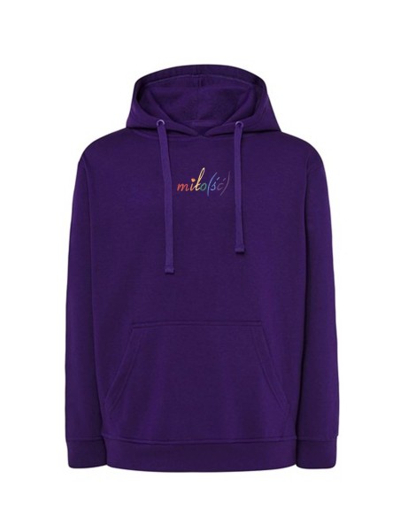 NOWOŚĆ! Original hoodie fioletowa z tęczowym haftem Miło(ść)