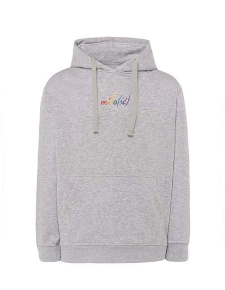 NOWOŚĆ! Original hoodie szara z tęczowym haftem Miło(ść)