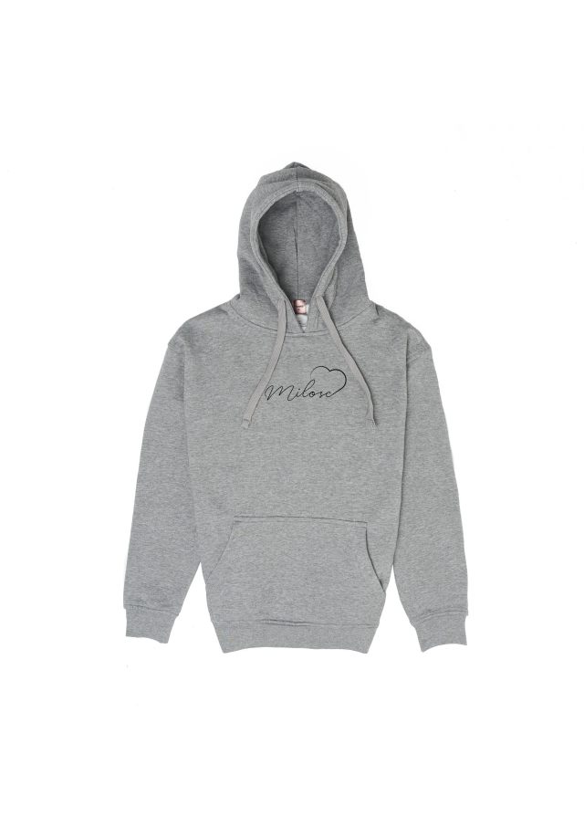 Nowość! hoodie szara z nowym logo czarnym Miło(ść)