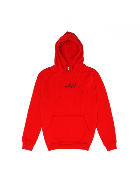 Original hoodie czerwona z czarnym haftem Miło(ść)