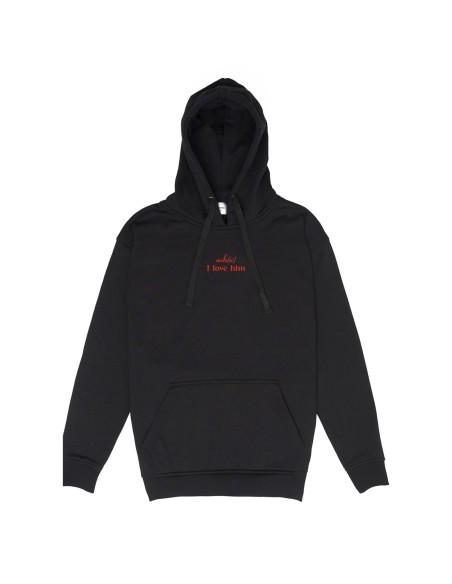 Original hoodie czarna z czerwonym haftem Miło(ść) I love him