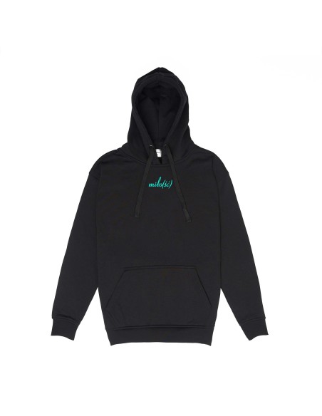 Original hoodie czarna z miętowym haftem miło(ść)