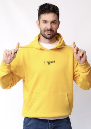 Original Hoodie żółta Z czarnym Haftem przyjaźń